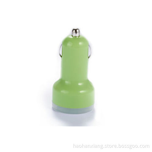 Mini dual-port USB car charger